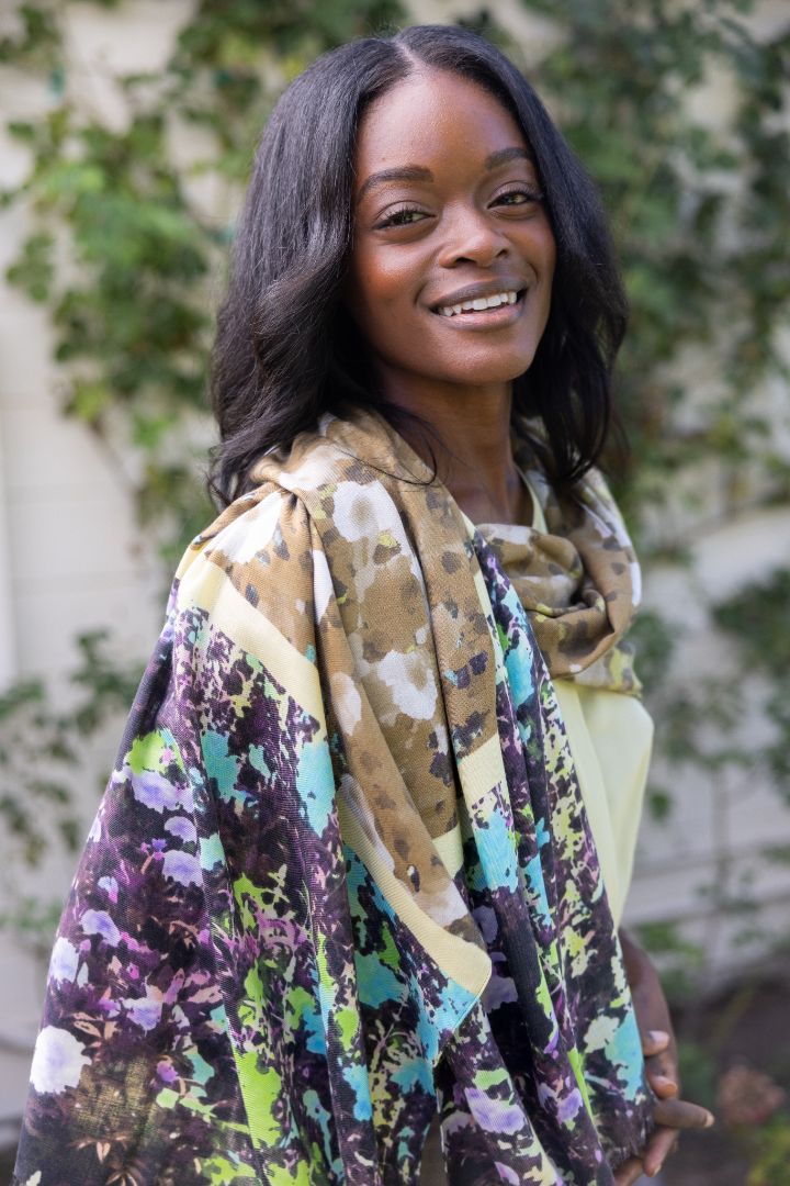 Wildflowers Cashmere Long Silk Scarf for Women – Louis Jane