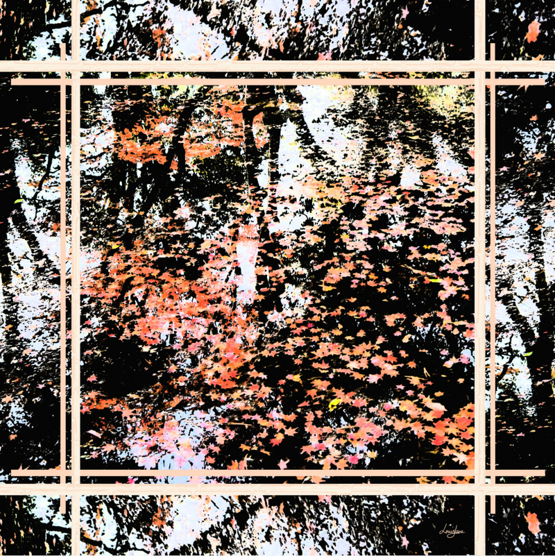 Kyoto Breeze - Large Silk Square Scarf