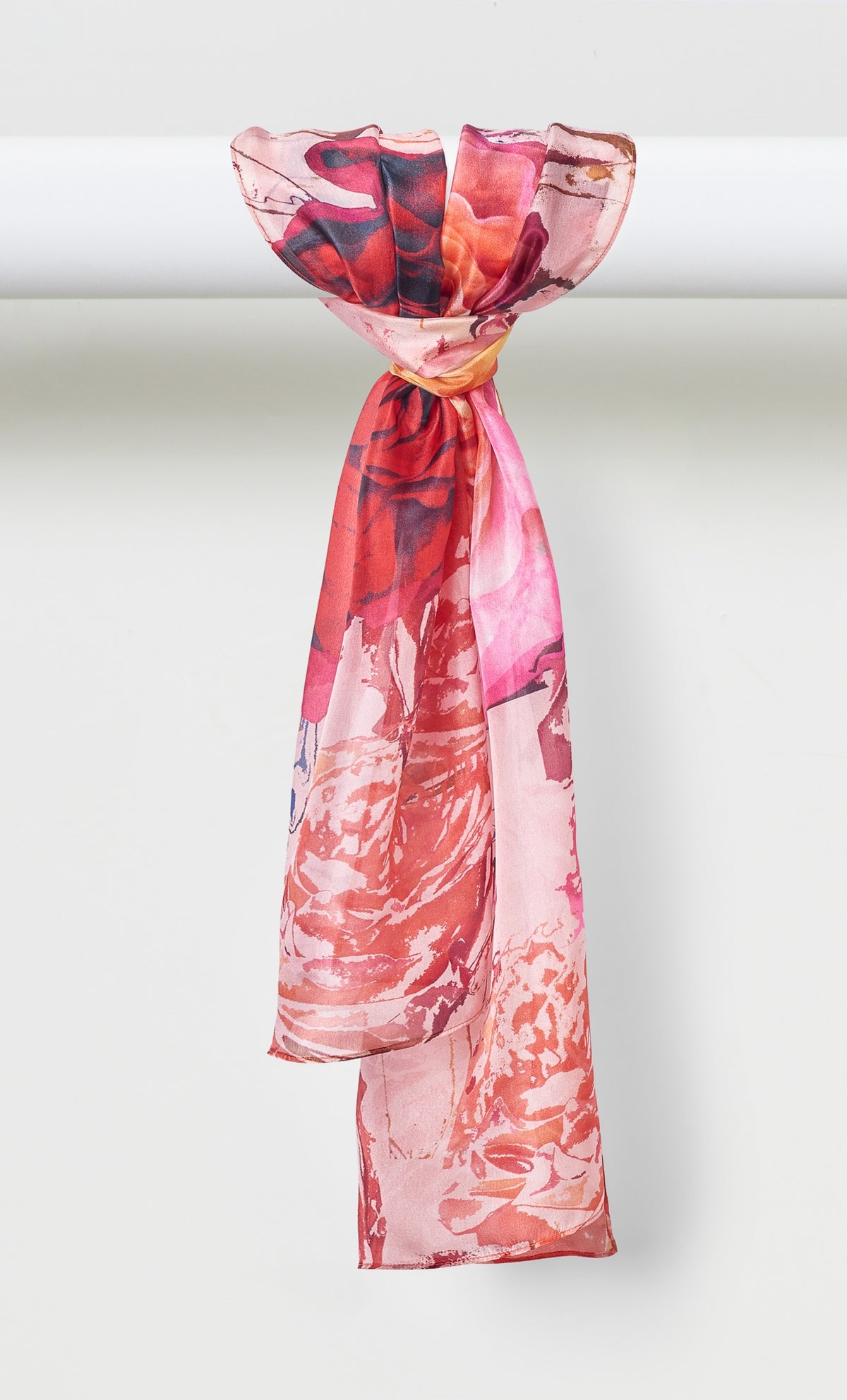 Scarf Silk Scarf Cloth 180x90 Silk Pink Beach Cloth Wrap Roses Stole Women