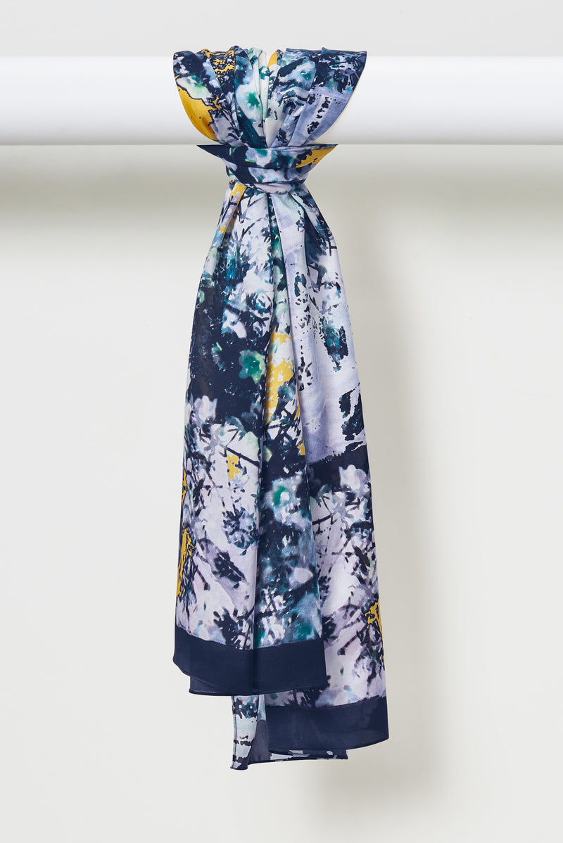 Urbanscapes - Shawl Length Silk Scarf