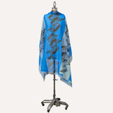 Foulard carré surdimensionné | cobalt et sépiolite